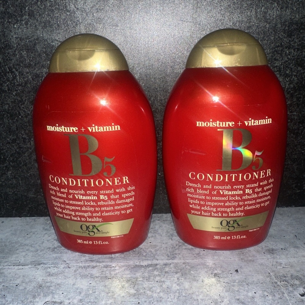 2 Lot OGX Moisture and Vitamin B5 Conditioner 13 oz